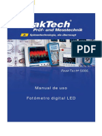 Manual Peaktech Luxometro Medidor Digital Luz P 5086