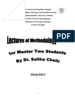 Collection of Master Two Lectures of Methodology