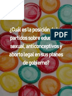 Postura de Los Partidos Sobre Educación Sexual, Anticonceptivos y Aborto