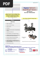 Hydraulic Dead Weight Testers: Nagman