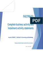 FNSTPB401: Complete Business Activity and Instalment Activity Statements