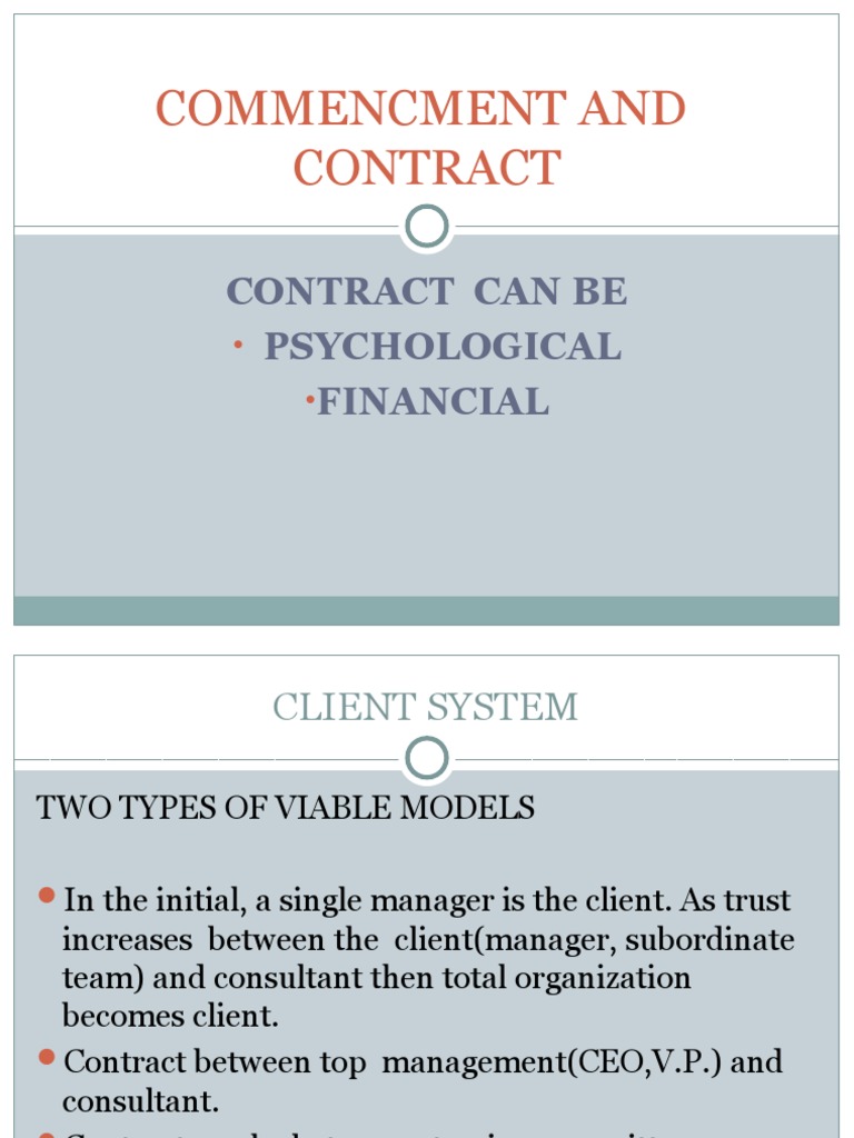 Commencment and Contract | PDF