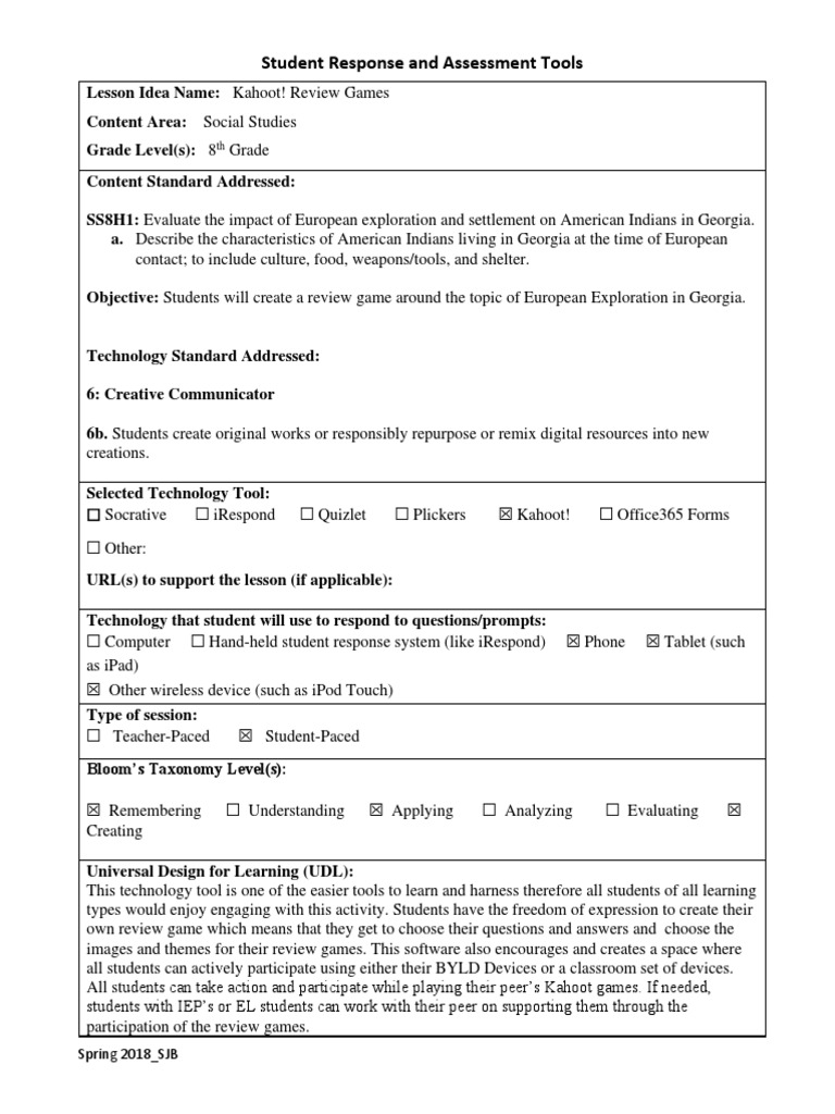 SRT Lesson Plan Completed 1 | PDF | Educational Assessment | Lesson Plan