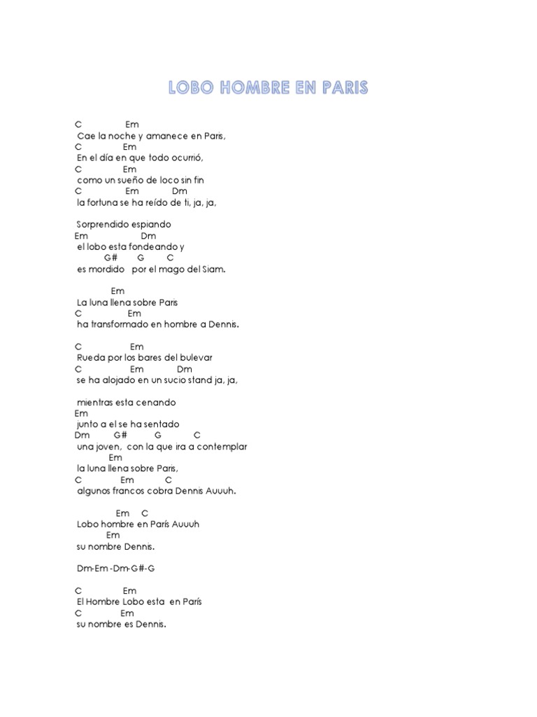 Lobo Hombre en Paris PDF