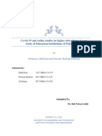 Covid-19 and Online Studies in Higher Educations: A Case Study of Education Institutions of Pakistan