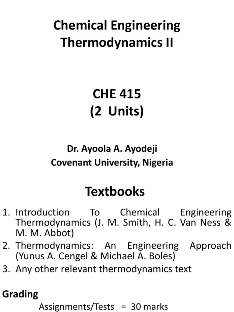 Che 415 Module2 3 Pdf Chemical Equilibrium Mole Unit