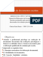 Elaboração de Documentos PSICOLOGICOS