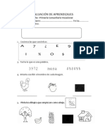 Segunda Evaluación Diagnóstica