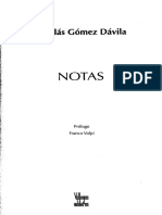 Nicolás Gómez Dávila NOTAS. Prólogo Franco Volpi