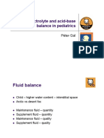 Electrolyte and acid-base balance in pediatrics