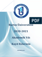 Bartın Üniversitesi 2020-2021 Akademik Yılı Kayıt Kılavuzu: WWW - Bartin.edu - TR