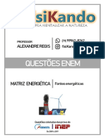 08 - QUESTÕES ENEM - Matriz Energética