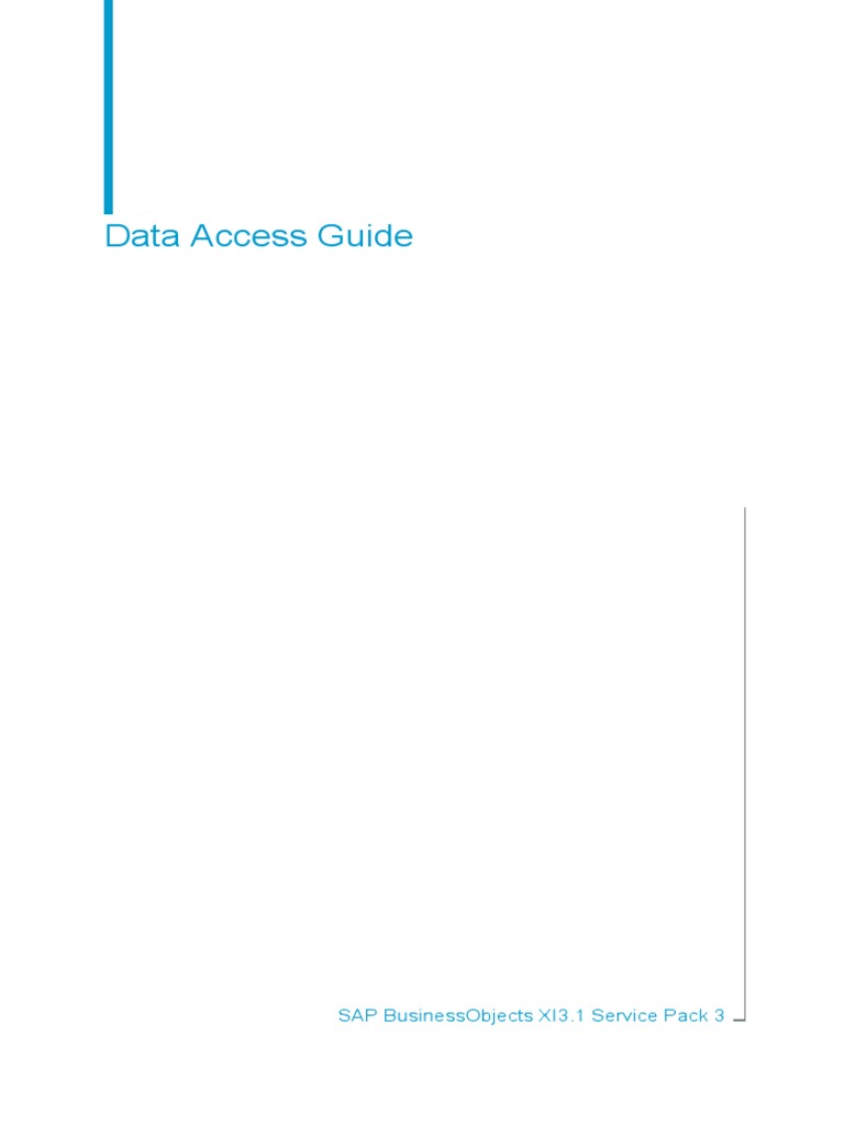 Data Access Guide XI 3.1 | PDF | Oracle Database | Pl/Sql