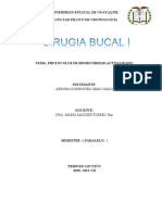 Cirugia Bucal I Trabajo Autonomo #2 Protocolo Bioseguridad Odontologia en Cirugia