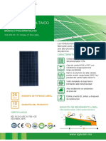 Módulo fotovoltaico de 320-350W con garantía de 25 años
