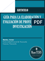ARTICULO Guía Para La Elaboración y Evaluación de Proyectos de Investigación 2011
