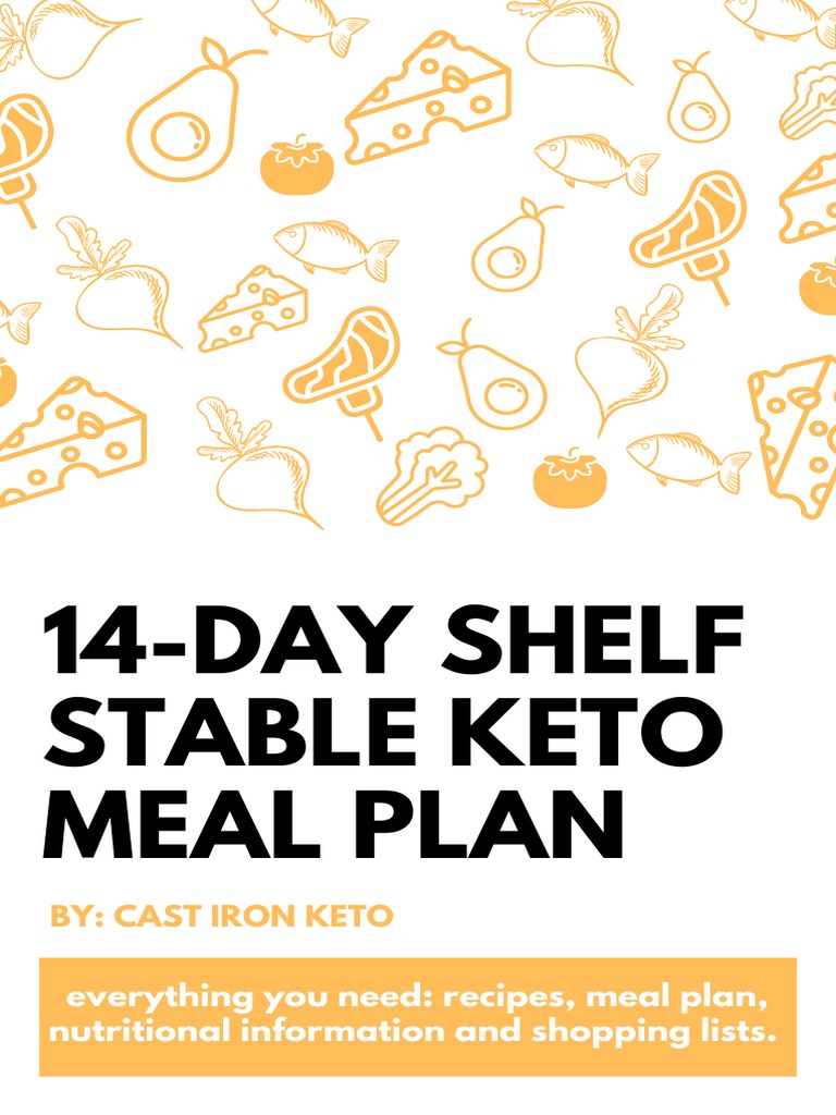 14 Day Shelf Stable Keto Meal Plan PDF Teaspoon Lunch