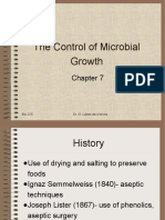2005 Summer Bio 225 Chapter 7 The Control of Microbial Growth