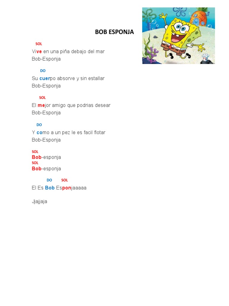 Bob Esponja | PDF | Artes del Lenguaje y Comunicación, image size:768x1024