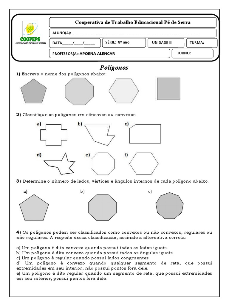 Polígonos | PDF | Polígono | Polítopo
