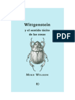 Wittgestein y El Sentido Tácito de Las Cosas