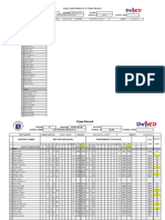 Input Data Sheet For E-Class Record: Region Division District School Name School Id School Year