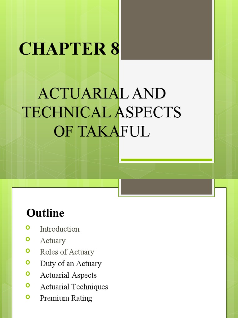 Actuarial and Technical Aspects of Takaful | PDF | Actuary | Actuarial ...