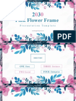 Pink Flower Frame Template