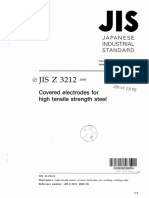 JIS Z 3212-2000 Covered Electrodes for High Tensile Steel