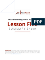 Lesson Five: Summary Sheet