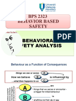 Lecture 10 Behaviour Based Psychology - Behavioral Safety Analysis