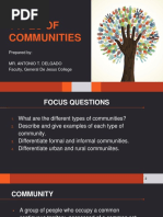 Types of Communities