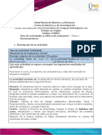 Guía de Actividades y Rúbrica de Evaluación - Tarea 1 - Reconocimiento