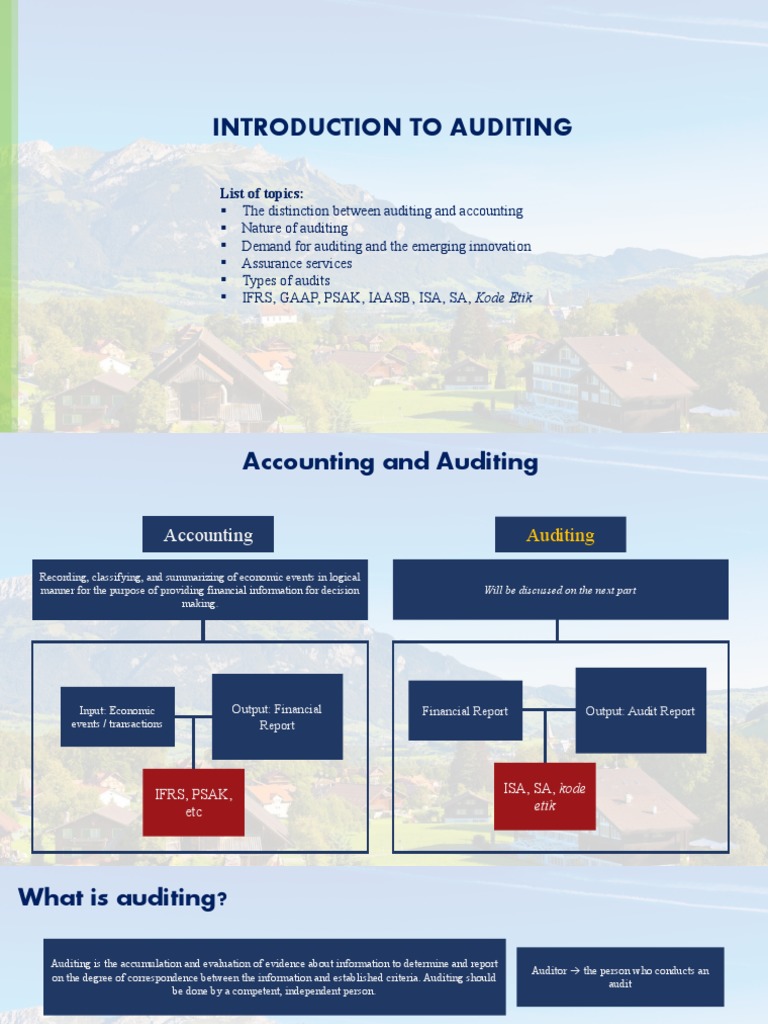 Introduction To Auditing: List of Topics | PDF | Certified Public ...