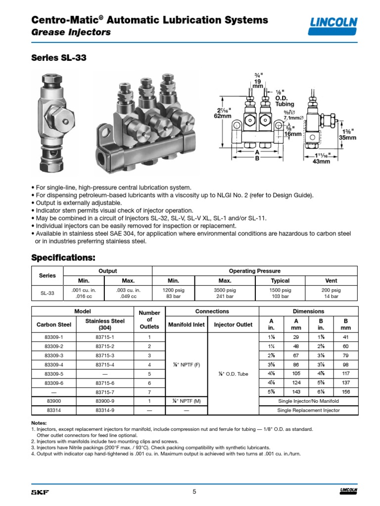 Centro-Matic Automatic Lubrication Systems: Grease Injectors | PDF ...