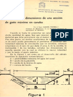 Cálculo de Las Dimensiones D Euna Sección de Gasto Máximo en Canales