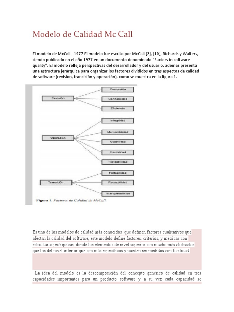 Modelo de Calidad MC Call UDES | PDF | Software | Ciencias de la ...