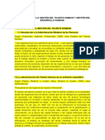 Marco Teórico de La Gestión Del Talento Humano y Gestión Del Desarrollo Humano