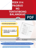 Week 014 Presentation Pagsulat NG Tentatibong Balangkas