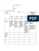 RBB Learners Progress Sheet