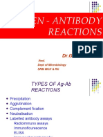 Antigen - Antibody Reactions: DR - Gomathi M.D.