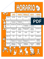 HORARIO DE CLASES SEXTO GRADO 2019