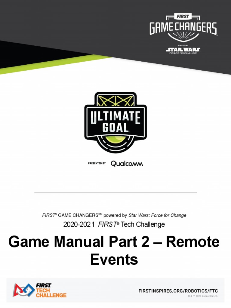 Game Manual Part 2 Remote Events Download Free PDF Robot Robotics