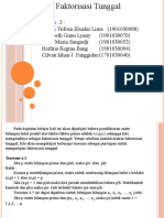 Teori Bilangan Kelompok 2 - Faktorisasi Tunggal