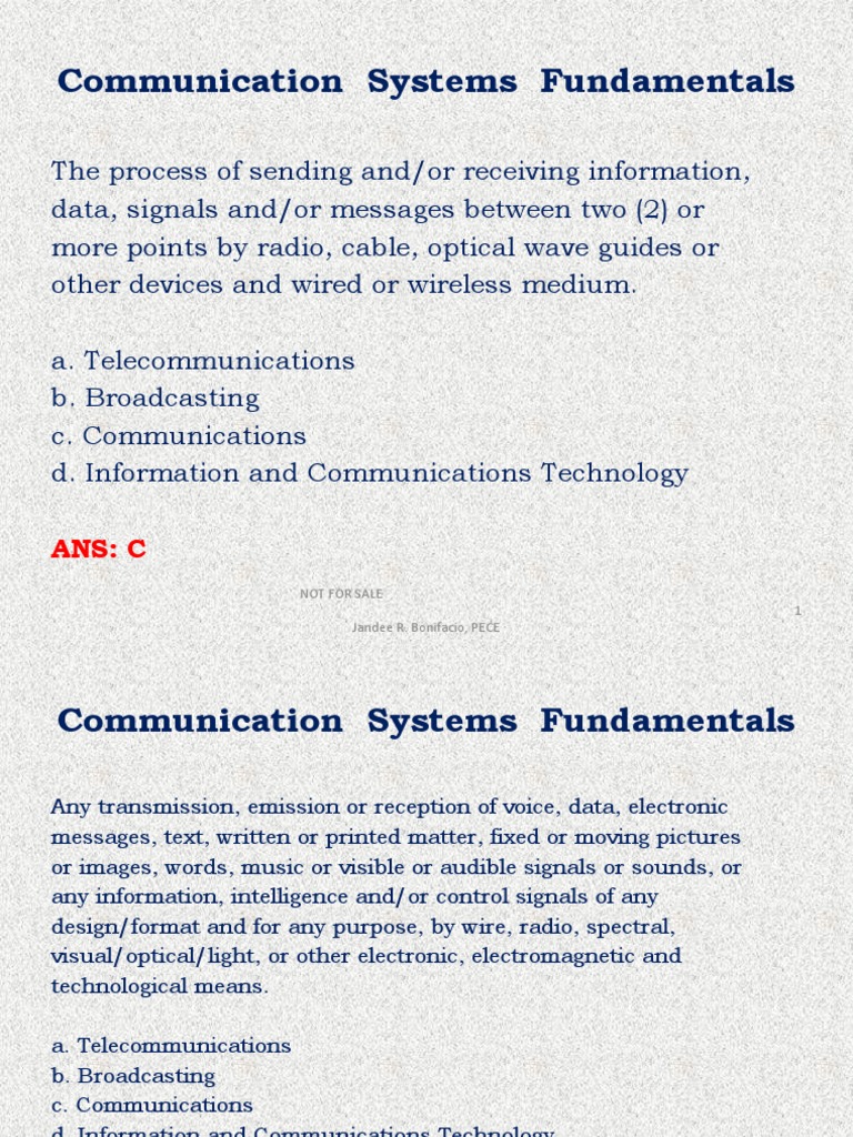 Communication Systems Fundamentals | PDF | Antenna (Radio ...