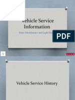 Vehicle Service Information: Basic Maintenance and Light Repair