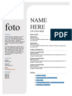 Template Curriculum Vitae Word