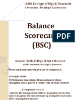 Balance Scorecard (BSC) : Swayam Siddhi College of MGT & Research