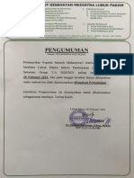 Pengumuman Pembayaran Administrasi