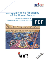 Signed Off - Introduction To Philosophy12 - q1 - m3 - The Human Person As An Embodied Subject - v3